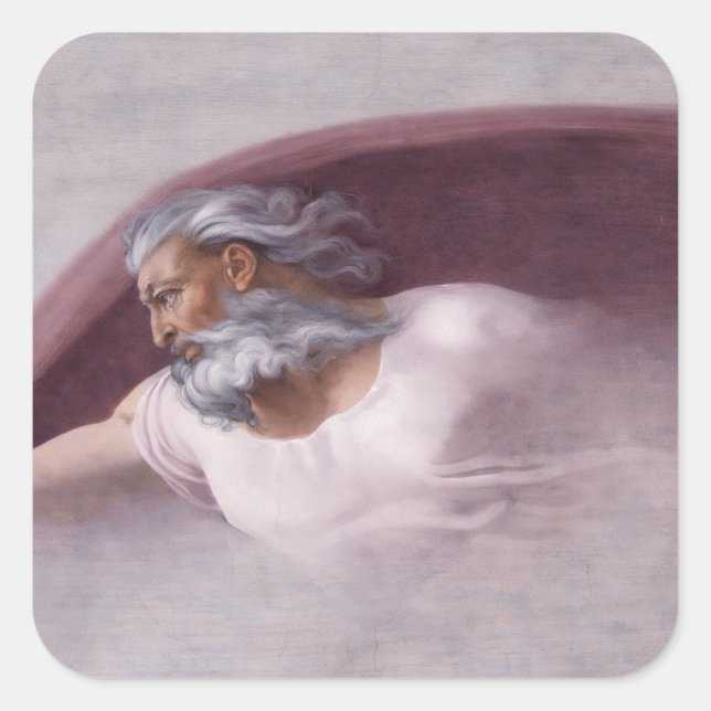 Sticker Carré God the Father Renaissance Devotional Design (Devant)
