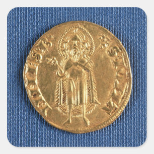 Sticker Carré Gold coin, St. John the Baptist, 16e century