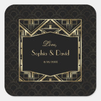 Gold Great Gatsby Art Déco Style Mariage