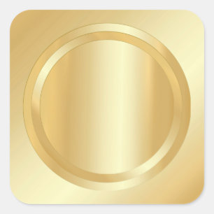 Sticker Carré Gold Look Elegant Modèle Glamor Ajouter votre text