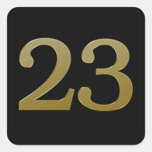 Sticker Carré Gold numéro 23