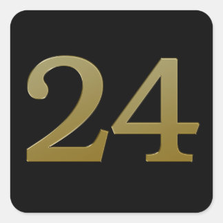 Sticker Carré Gold numéro 24