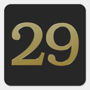 Sticker Carré Gold numéro 29