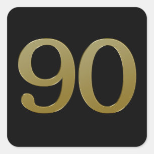Sticker Carré Gold numéro 90