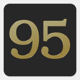 Sticker Carré Gold numéro 95
