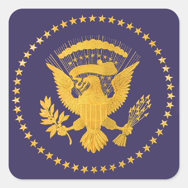 Sticker Carré Gold Presidential (Devant)