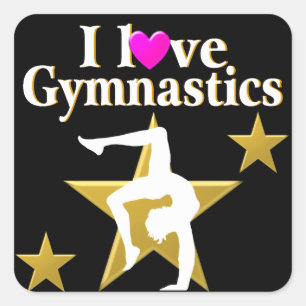 STICKER CARRÉ GOLD STAR GYMNAST