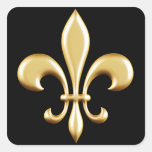 Sticker Carré Golden Fleur De Lis