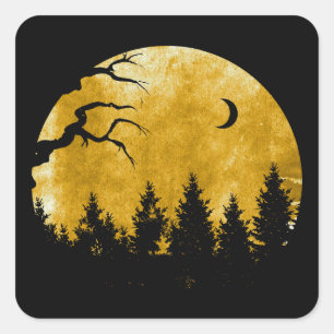 Sticker Carré Golden Woods