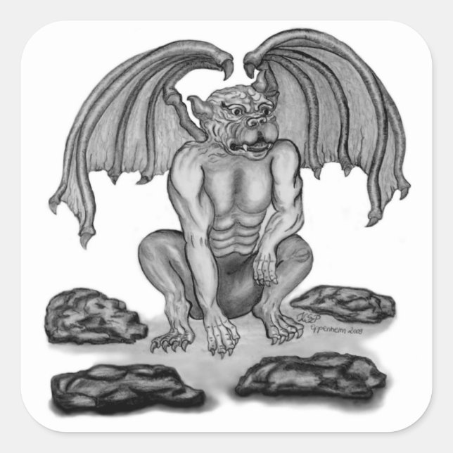Sticker Carré GOLEM Gargoyle (Devant)