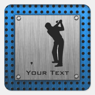 Sticker Carré Golf balayé de regard en métal
