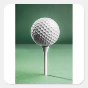 Sticker Carré Golf Ball on Tee