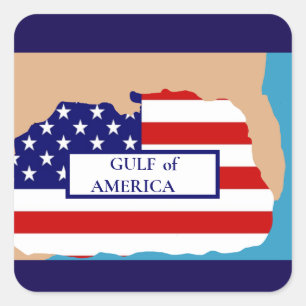 STICKER CARRÉ GOLFE D'AMÉRIQUE
