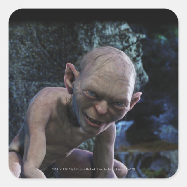 Sticker Carré GOLLUM™ avec sourire (Devant)