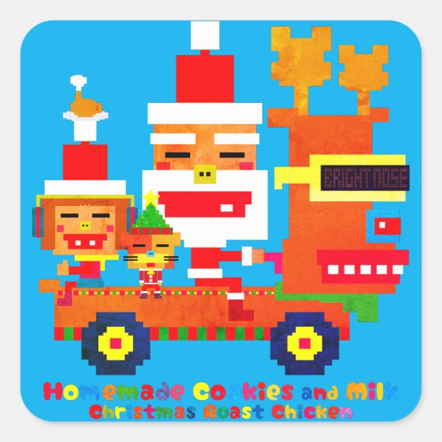 Sticker Carré Good boys Christmas (Devant)