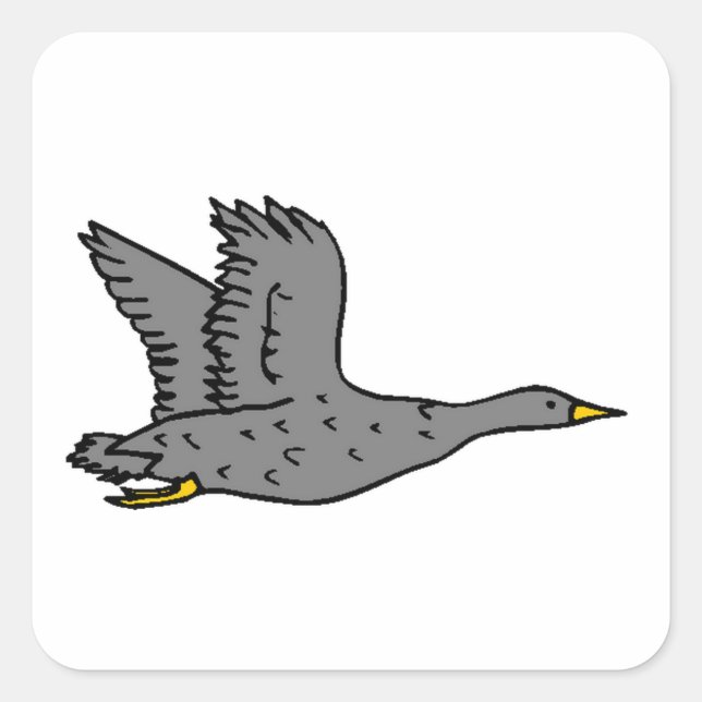 Sticker Carré Goose gris (Devant)