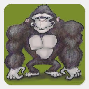 Sticker Carré Gorilla