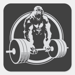 Sticker Carré Gorilla Fitness mode Beast Lifting Crossfit