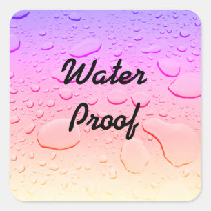 Sticker Carré Gouttes Ombrées Rose Gold Étanches Sans Éclaboussu