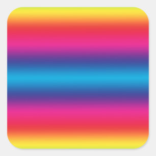 Sticker Carré Gradient d'arc-en-ciel - modèle customisé