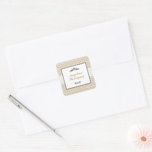 Sticker Carré Graduation du modèle Gold Damask