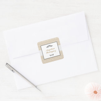 Sticker Carré Graduation du modèle Gold Damask