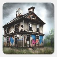 Graffiti de peinture en aérosol abandonné dans la