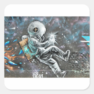 Sticker Carré Graffiti Peinture murale d'art mural