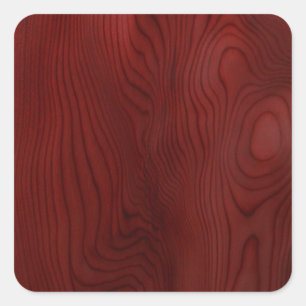 Sticker Carré Grain en bois foncé