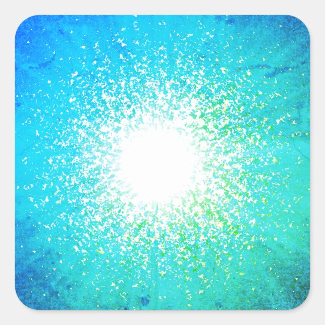 Sticker Carré Grand Bleu (Devant)