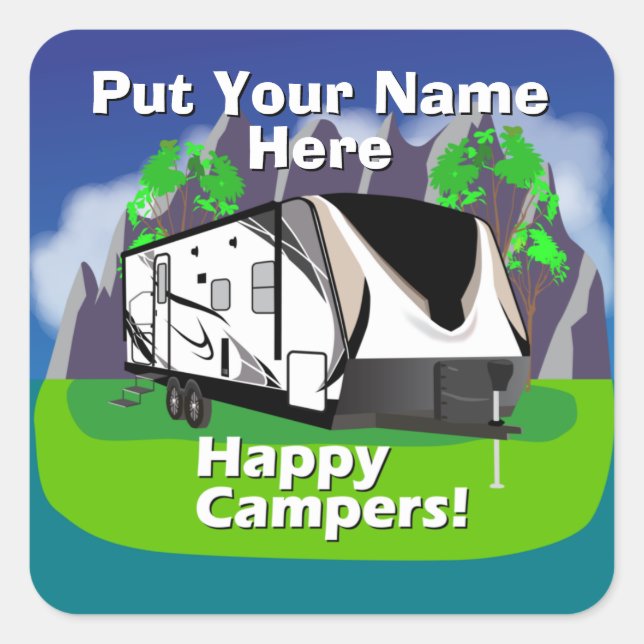 Sticker Carré Grand Design Imagine 2150RB Happy Camper Design (Devant)