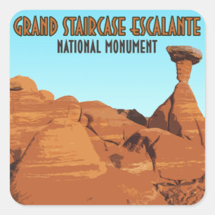 Sticker Carré Grand Escalier Monument National Escalante