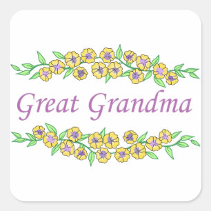 Sticker Carré Grand grand-mère