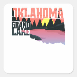 Sticker Carré Grand lac Oklahoma