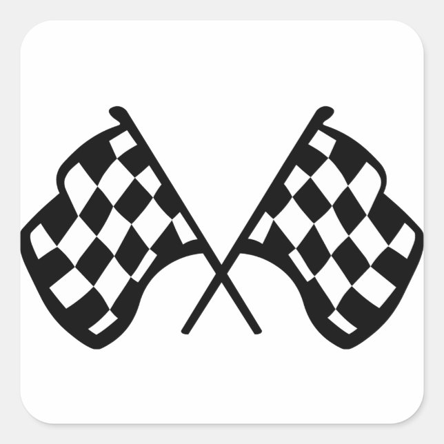 Sticker Carré Grand Prix Flags (Devant)