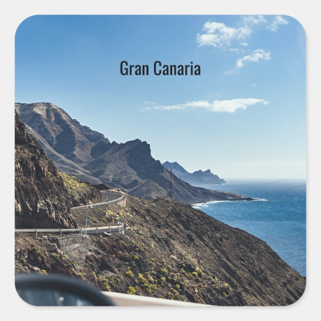 Sticker Carré Grande Canarie (Canaries) Espagne (Devant)