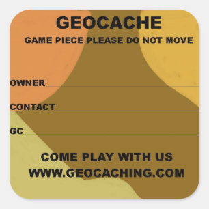 Sticker Carré Grande géocache lable