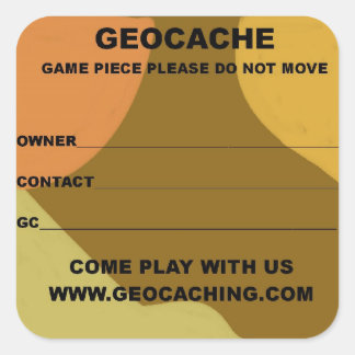 Sticker Carré Grande géocache lable