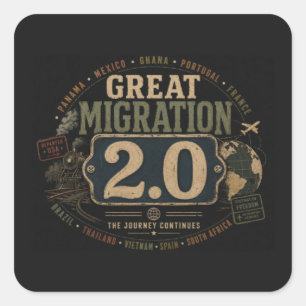Sticker Carré Grande Migration 2.0