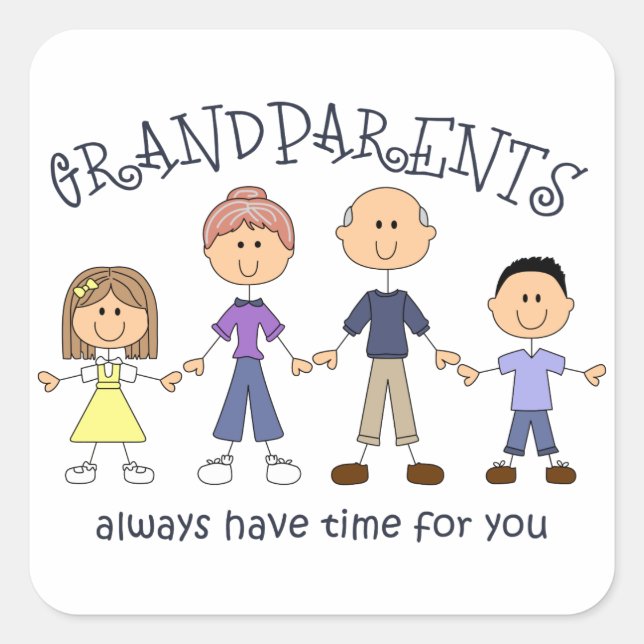 Sticker Carré Grands-parents (Devant)