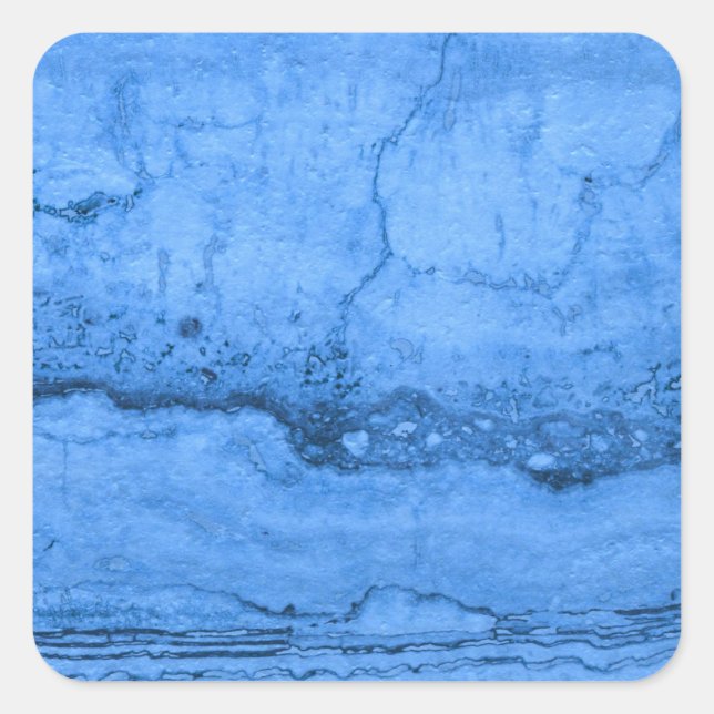 Sticker Carré Granit bleu motif marbre bleu pierre (Devant)