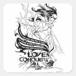 Sticker Carré Graphique 5 de saphir d'étoile