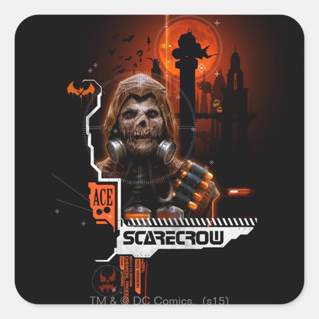 Sticker Carré Graphique Orange Écarteur (Devant)