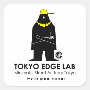 Sticker Carré Graphisme MC Hip Hop Urbain Moderne - Tokyo Edge L