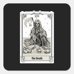 Sticker Carré gravure début de la mort XIII