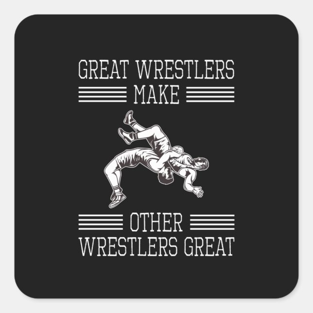 Sticker Carré Great Wrestlers Martial Art Entraînement de lutte (Devant)