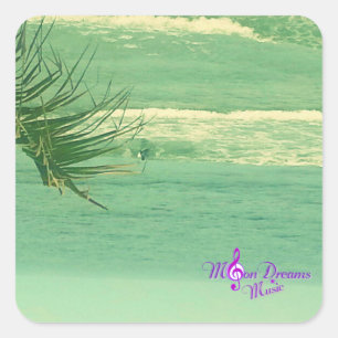 Sticker Carré Green Water Ocean