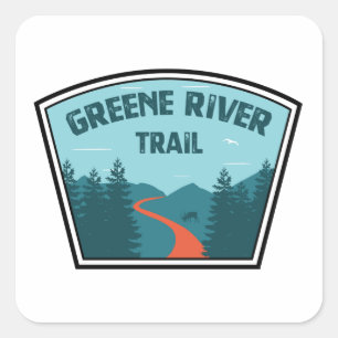 Sticker Carré Greene River Trail Pennsylvanie