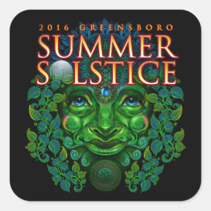 Sticker Carré Greensboro Summer Solstice Festival 2016 Souvenir