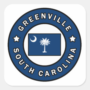 Sticker Carré Greenville Caroline du Sud